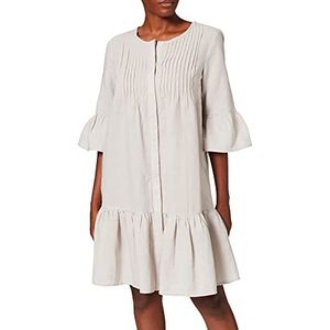 APART Fashion dames linnen jurk jurk, grijs (lichtgrijs, lichtgrijs), 44