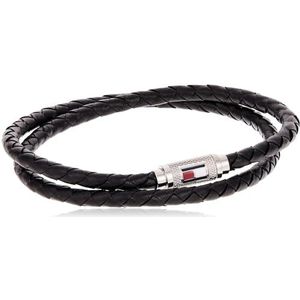 Tommy Hilfiger Heren touw armbaden roestvrij staal 2790011, Eén maat, Leer