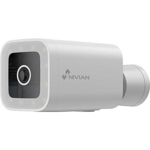 Nivian IPC-03-L Full HD 4MP Wi-Fi full-color buiten bullet camera met IR nachtzicht, Wit LED, WDR en gratis Tuya applicatie