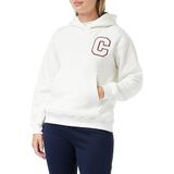 Champion Sweatshirt met capuchon voor dames, vuilwit college, XL