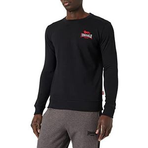 Lonsdale Lympstone Sweatshirt voor heren, zwart, XL
