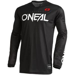 O'NEAL | Motocross Shirt Lange Mouwen | MX MTB Mountainbike | Lichtgewicht materialen, laser gesneden ventilatiegaten, ergonomische pasvorm | Hardwear Jersey Elite Classic V.22 | Adult | Zwart | S