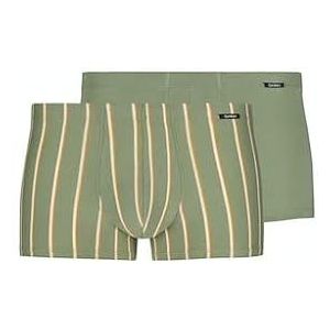 Skiny Heren Cotton Advantage boxershorts, Greenbay Stripes Selection, Regular (verpakking van 2 stuks), Greenbay Stripes Selectie, XXL