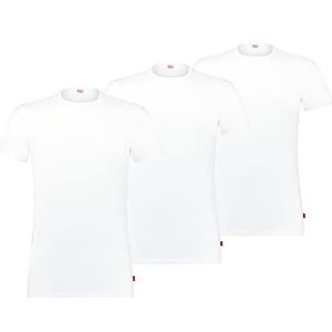 Levi's heren T-Shirt Top 3er Pack, White, L