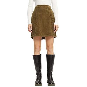 ESPRIT Cord-minirok, 100% katoen, khaki (dark khaki), 26W