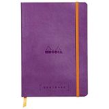 Rhodia 117750C Goalbook Notitieboek, A5, 14,8 x 21 cm, dot, praktisch en trendy, met zacht deksel, 90 g, ivoorkleurig papier, 120 vellen, elastiek, bladwijzers, 1 stuk, paars