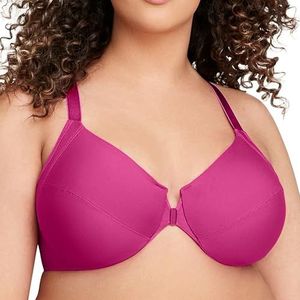 Glamorise Vrouwen Plus Size Front-Sluiting Wonderwire BH Onderdraad #1247, Bessen, 36G
