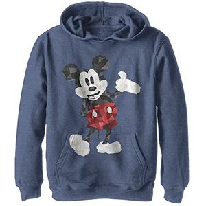 Disney Mickey Poly Hoodie voor jongens, Marineblauw Heather, M