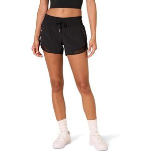 Amazon Brand - Core 10 vrouwen Rouched tailleband Run korte korte korte Liner-7,6 cm,Zwart,2X (18W-20W)