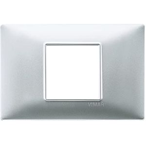 VIMAR SERIE wandhouder - plaat 2 module Central Tecnpolimero zilver mat