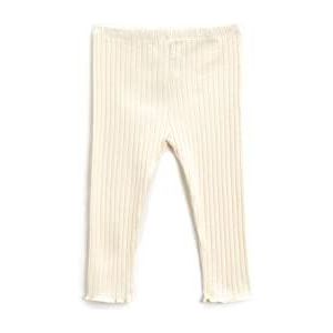 Koton Baby-meisjes Basic Ribbed Elastische Tailleband Leggings, wit (000), 3-4 Jaren
