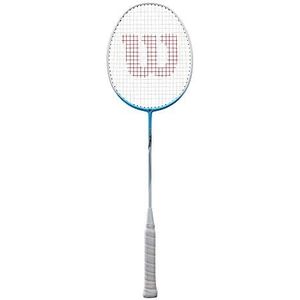 Wilson Unisex - Volwassenen FIERCE 170 Badminton Racket, Wit / Bright Blue, 4