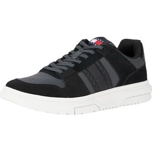 Tommy Jeans Heren The Brooklyn Mix MAT. (EM0EM01457) Low Top Sneaker, zwart (zwart), 8 UK, Zwart, 42 EU