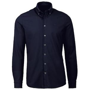 Trigema - TRIGEMA Business - Poloshirt - Navy - Lange Mouwen - 100% Katoen