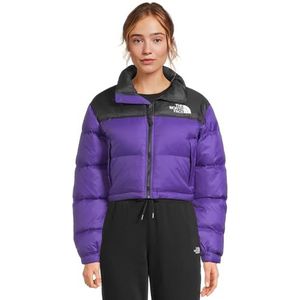 The North Face Nuptse Short Jas voor dames Peak Purple/Tnf Black XS