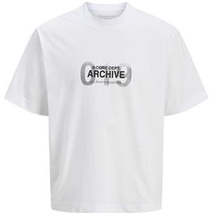 Jack & Jones Jcodynamic Bold Tee Ss Crew Neck, wit (bright white), XL