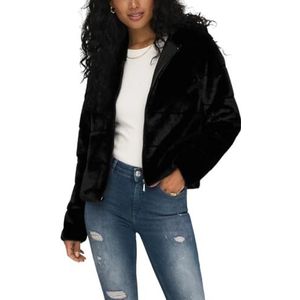 A/S Dames ONLNEWCHRIS FUR Hooded Jacket CC OTW Jacket, Black, L