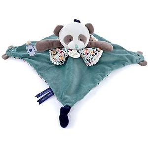 Doudou et Compagnie - Les Petits Futés DC4056 knuffel met vingerpop, panda, zwart, 30 cm