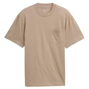 TOM TAILOR Denim T-shirt voor heren, 38323 - Roasted Nut Brown, XL
