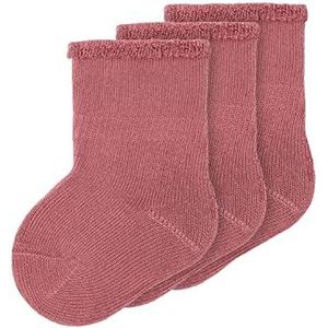 NAME IT Baby Girls NBFTANNIE 3P Terry FROTTÉ sokken, Deco Rose, 50/56, deco roze, 50/56 cm