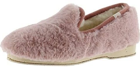 Victoria Wamba Confortable Soft Fur Slippers & Sheepskin Interior & Matching Trim 2020105 for Women NUDE 36