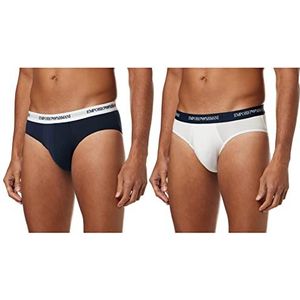 Emporio Armani Underwear Essential Core Logo Tape 2-Pack Letter, wit, S