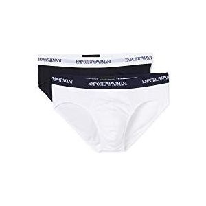 Emporio Armani Ondergoed Essential Core Logotape, set van 2, Letter, wit, S