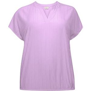 Kaffe Curve Plus-Size damesblouse loose fit gathered zoom korte mouwen, Lupine, 44