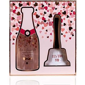 Accentra Cadeauset Heart Cascade - beautyset, verzorgende douche in champagnedesign en belletje time voor het bijzondere cadeau voor alle vrouwen, dames, mama's, meisjes, 6051616