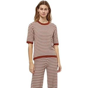 Minus Dames Morrigan Knit Tee T-shirt, woestijn zand geruit, M