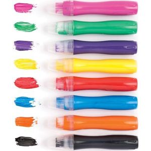 Baker Ross kleurtube met penseel (8 stuks) – voor kinderen om te knutselen en vormgeven, kinderlijk eenvoudig en schoon