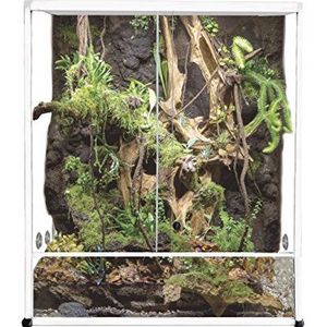 REPTILES PLANET Aluminium Elegance Terrarium voor reptielen/amfibieën, wit, 62,5 x 45 x 90 cm