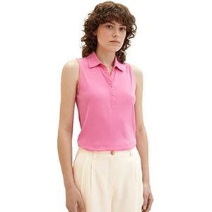 TOM TAILOR Dames 1037379 Poloshirt, 31647-Nouveau Pink, XXL, 31647 - Nouveau Pink, XXL