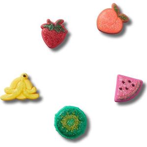 Crocs Unisex Sparkle Glitter Fruits 5 Pack schoen bedels, veelkleurig, één maat, Meerkleurig, Eén maat