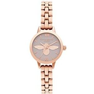 Olivia Burton Analoog kwartshorloge met roségoudkleurige roestvrijstalen armband voor dames - OB16MC53