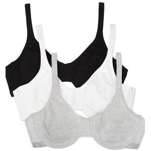 Fruit of the Loom Ongevoerde beugelbeha voor dames, mix van katoen en elastaan voor natuurlijke vorm en flexibiliteit, 95E