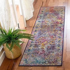Safavieh Dylan Area tapijt, geweven polypropyleen Runner tapijt in marine/lichtblauw, 62 X 240 cm