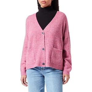 SIRUP COPENHAGEN Dames Red Violet Oversize Cardigan Pullover Sweater, medium