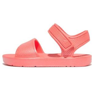 Fitflop Iqushion Kids Peuter Shimmer Ergonomische sandalen voor meisjes, Roze koraal, 22.5 EU