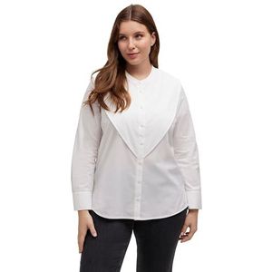 Ulla Popken - Damesblouse - Gebroken Wit - Biologisch Katoen - Normaal