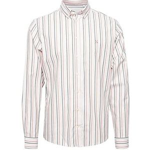CASUAL FRIDAY CFAnton LS BD Striped Oxford Shirt Overhemd, 181326/Nutmeg, M, 181326/Nutmeg, M