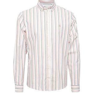 CASUAL FRIDAY CFAnton LS BD Striped Oxford Shirt Overhemd, 181326/Nutmeg, M, 181326/Nutmeg, M