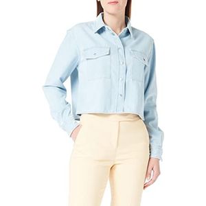 BOSS C_Birain Blouse voor dames, Open Blue460, 40