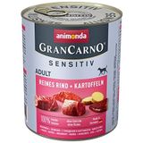 Animonda Gran Carno hondenvoer Adult Sensitive, natte voeding voor volwassen honden, zuiver rund + aardappelen, 6 x 800 g