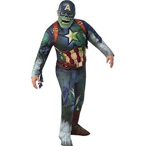 Rubie's 702730STD Zombie Captain America Deluxe Kostuum Fancy Jurk, Mannen, Multicolor, Standaard