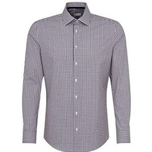 Seidensticker Heren 656310 Hemd, donkerblauw, 45