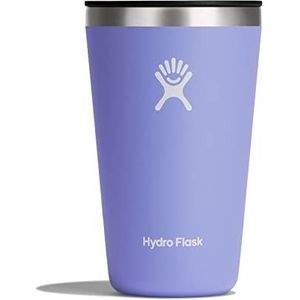 Hydro Flask T16CPB474 FLASK-All Around Thermische met Afsluitbaar Press-In Deksel-Roestvrij Stalen Vacuüm Geïsoleerde Beker-Thermosbeker voor Warme en Koude Dranken-BPA-vrij-Lupine 473ml (16oz)