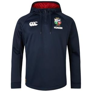 Canterbury Heren Britse en Ierse leeuwen hoodie met 1/4 rits, donkere saffier, medium