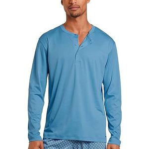 CALIDA Heren RMX Sleep Leisure T-shirt, azuriet blauw, standaard, azuriet blauw, 46/48 NL