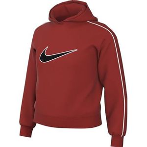 Nike Meisjes Top G NSW Os Po Hoodie Sw, Mystic Red/Mystic Red/White, FV3667-611, M